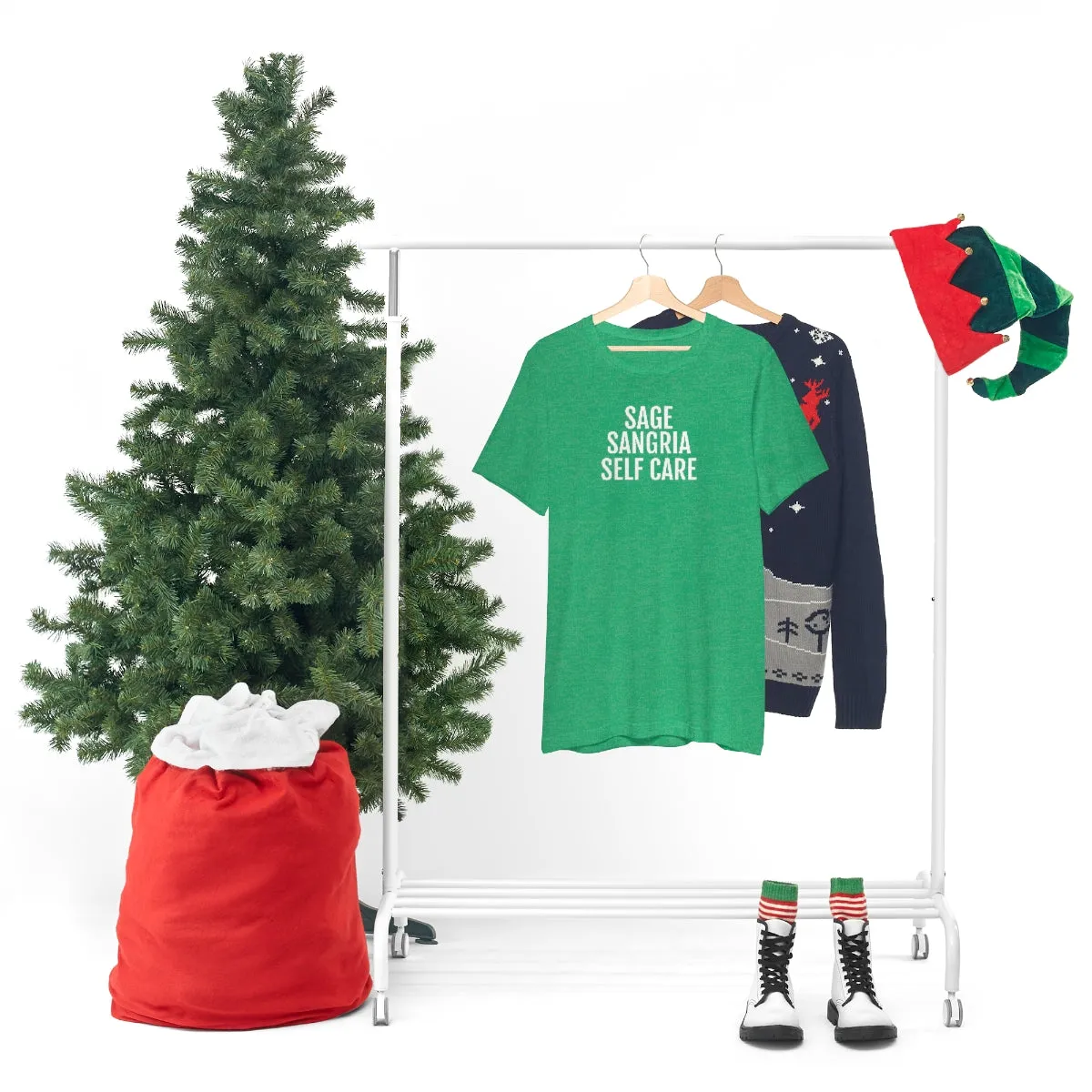 Sage, Sangria, Self Care - Unisex Jersey Short Sleeve Tee