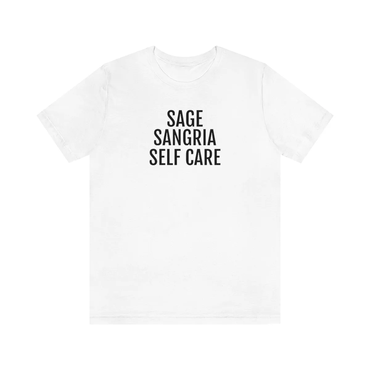 Sage, Sangria, Self Care - Unisex Jersey Short Sleeve Tee