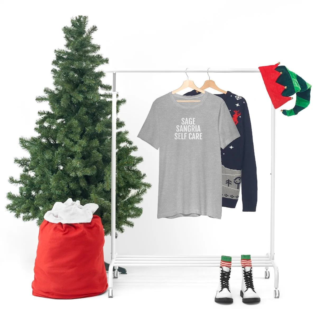 Sage, Sangria, Self Care - Unisex Jersey Short Sleeve Tee