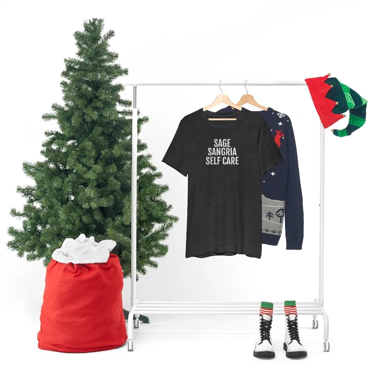 Sage, Sangria, Self Care - Unisex Jersey Short Sleeve Tee