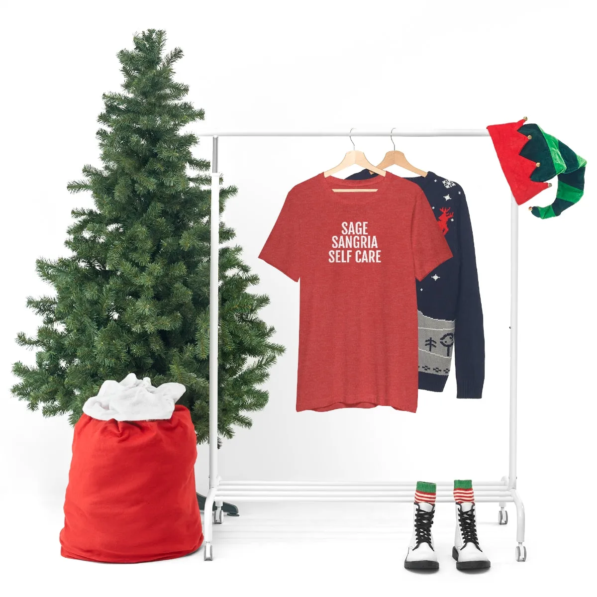 Sage, Sangria, Self Care - Unisex Jersey Short Sleeve Tee