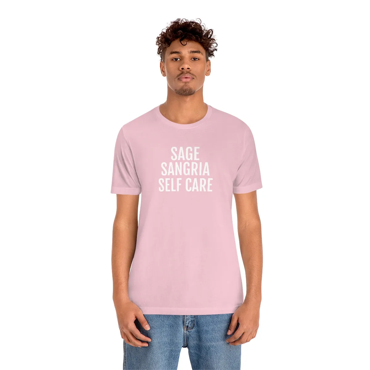 Sage, Sangria, Self Care - Unisex Jersey Short Sleeve Tee