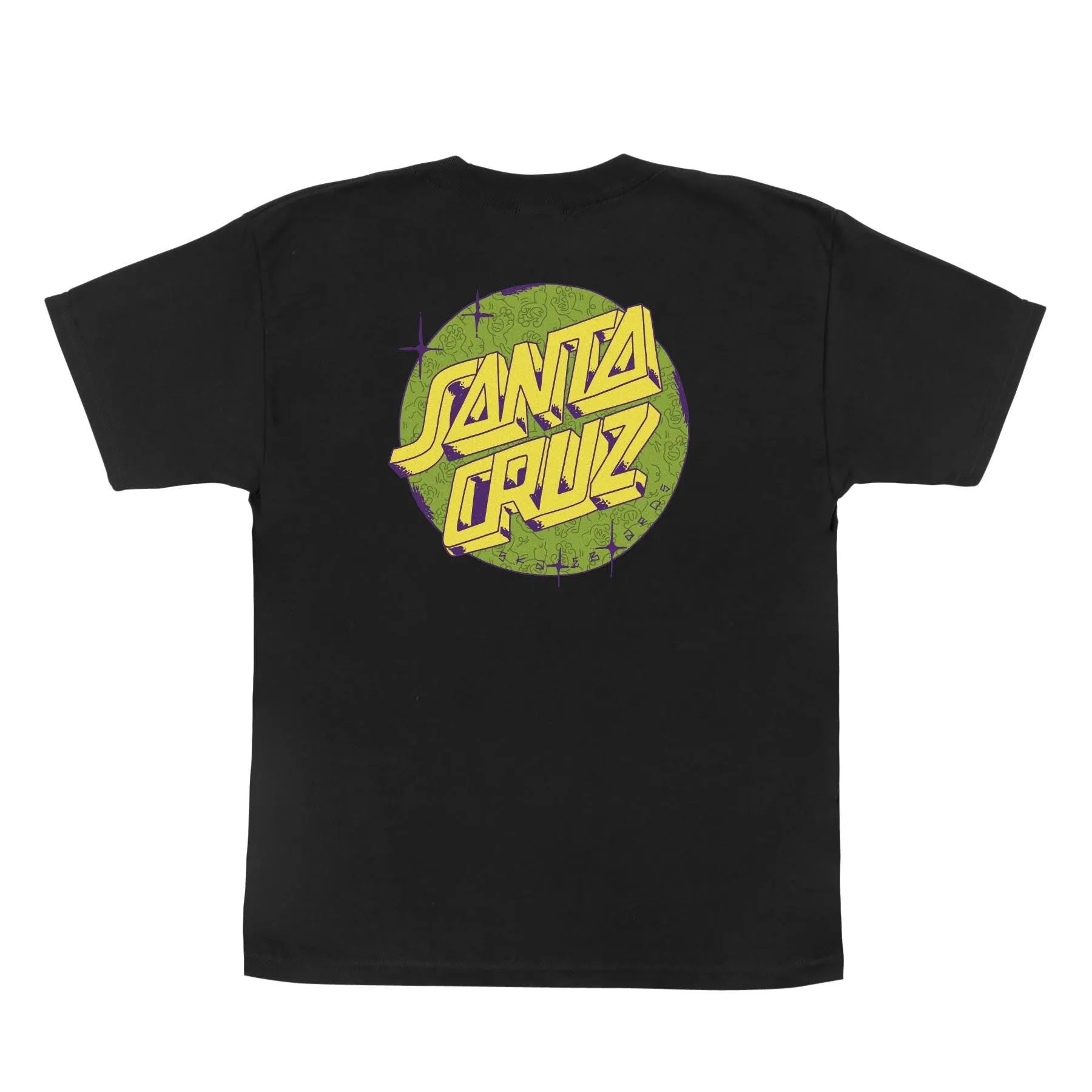 SANTA CRUZ Youth Scrawl Fill Dot Tee Black