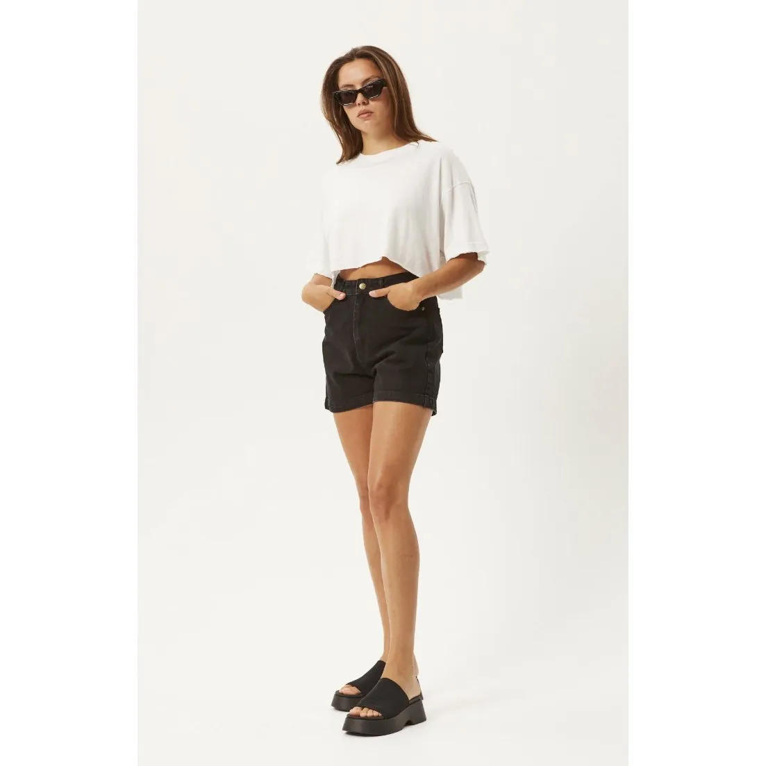 Seventy Threes Organic Denim High Waisted Shorts