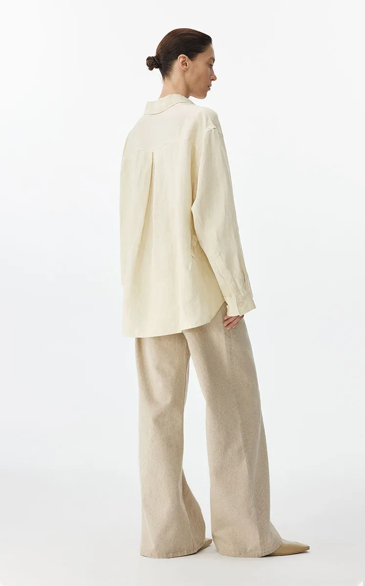 Shirt / JNBY Drawstring Oversized Hemp Shirt
