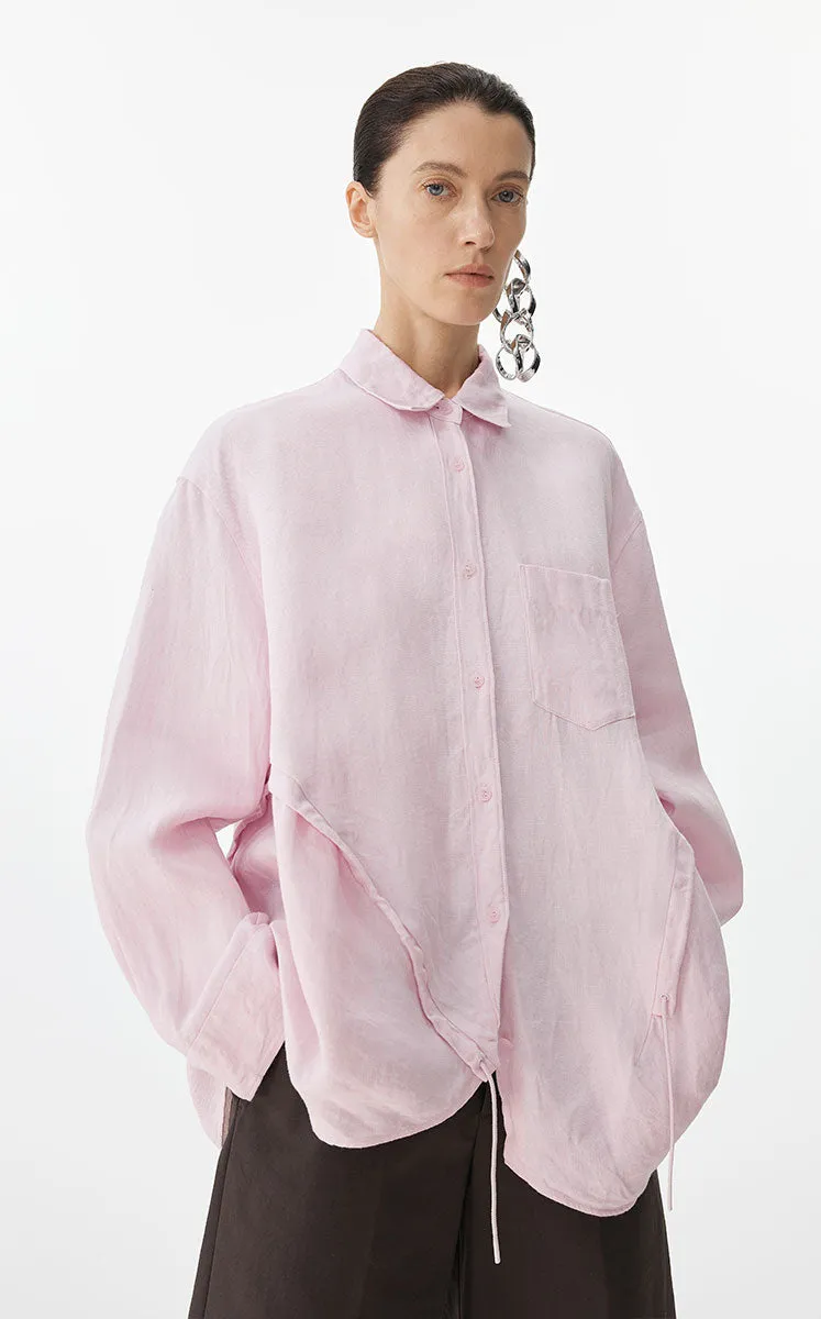 Shirt / JNBY Drawstring Oversized Hemp Shirt