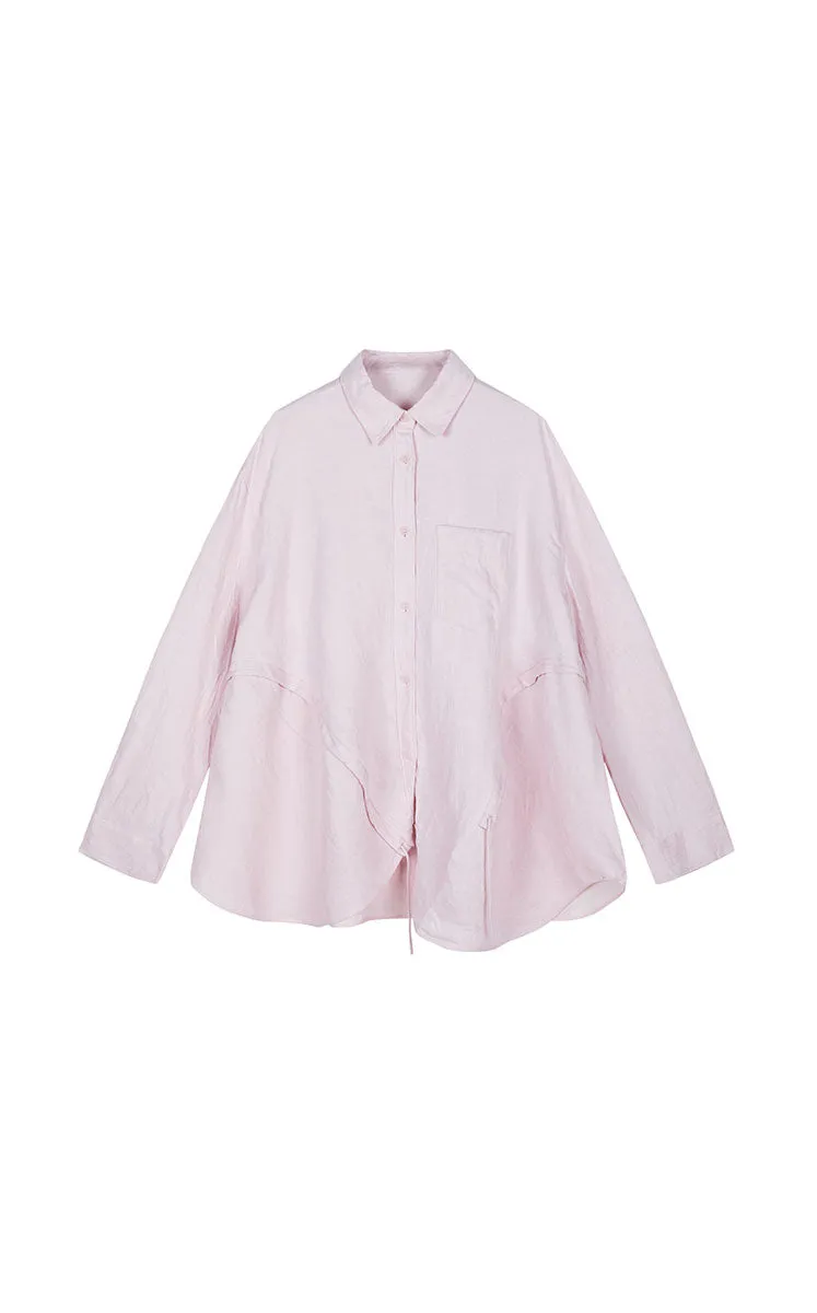 Shirt / JNBY Drawstring Oversized Hemp Shirt