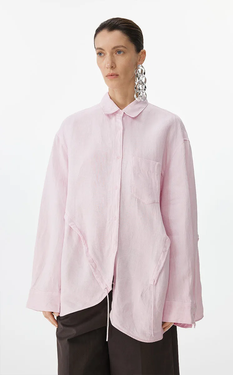 Shirt / JNBY Drawstring Oversized Hemp Shirt