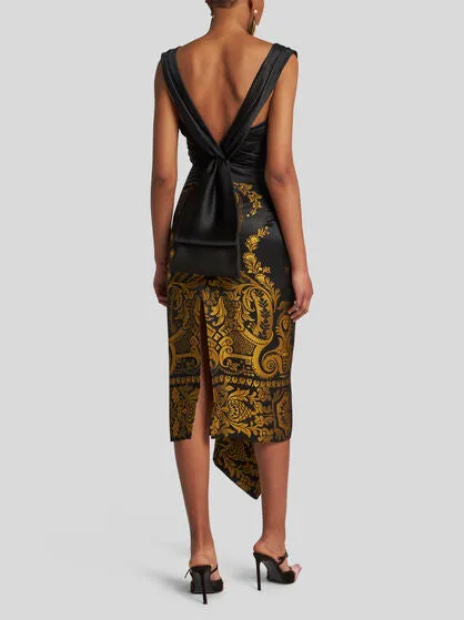 Silk Jacquard Dress