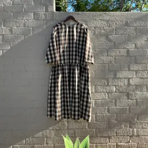 Sister Dress 2022 Brown Big Gingham