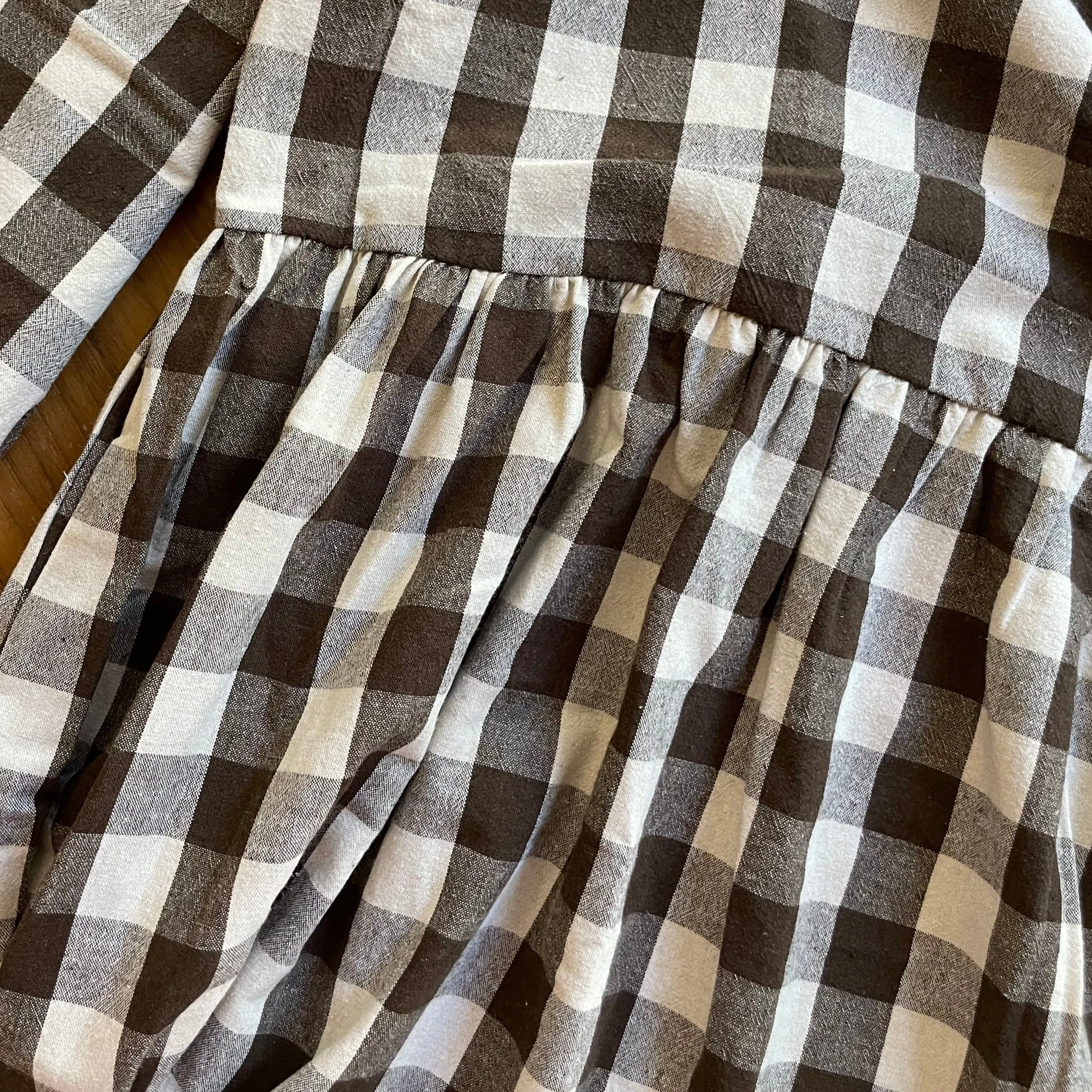 Sister Dress 2022 Brown Big Gingham