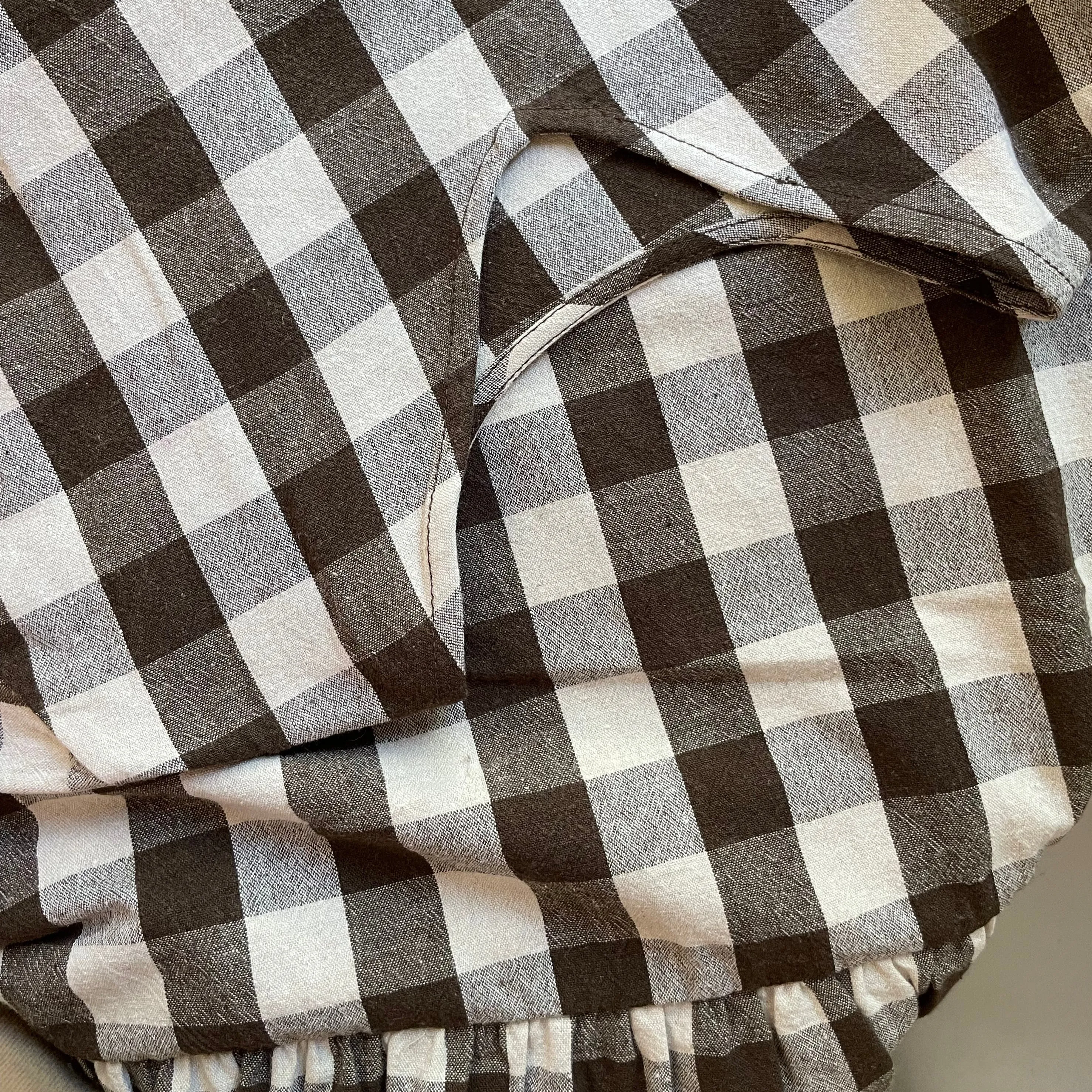 Sister Dress 2022 Brown Big Gingham