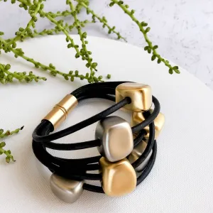 Skylar - Gold and silver nuggets bracelet