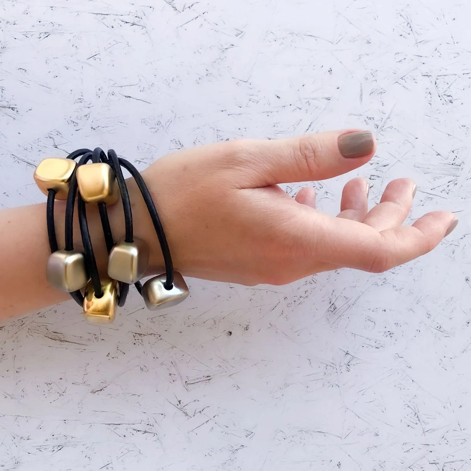Skylar - Gold and silver nuggets bracelet
