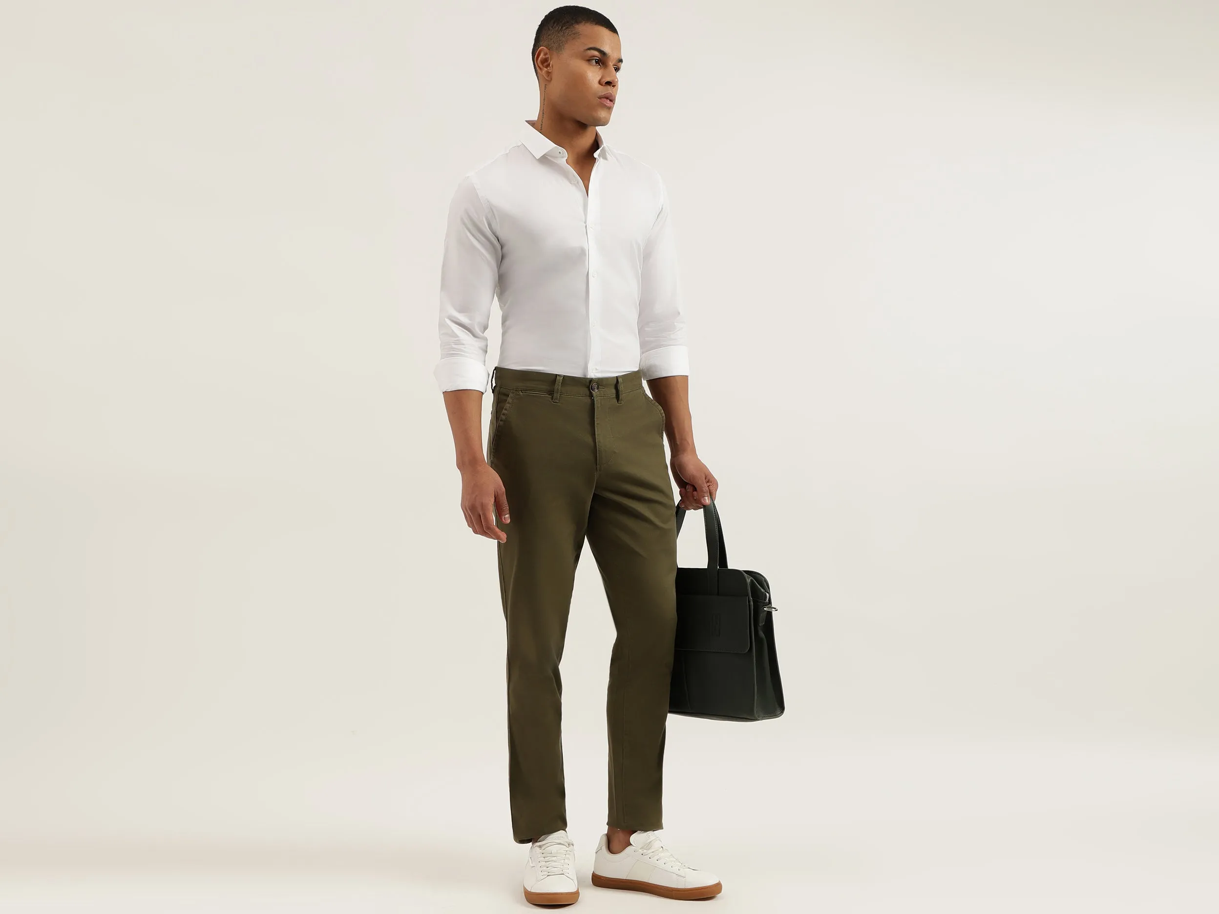 Slim Fit Cut Away Solid Shirts