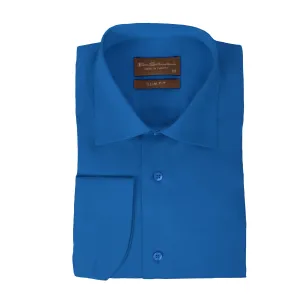 Slim Fit Turquoise Cotton Formal Shirt-Turkish Made