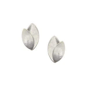 Small Layered Leaves Post Earrings