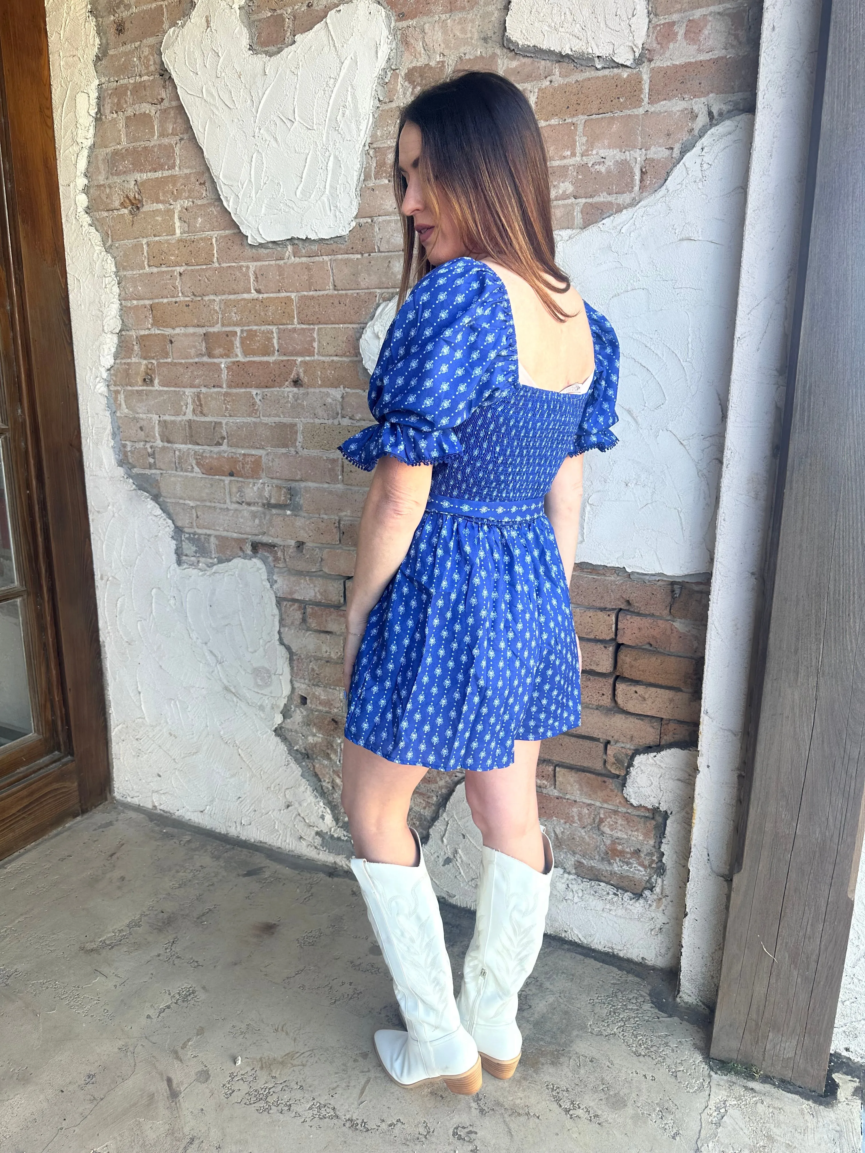 Small Town Romance Romper: Navy