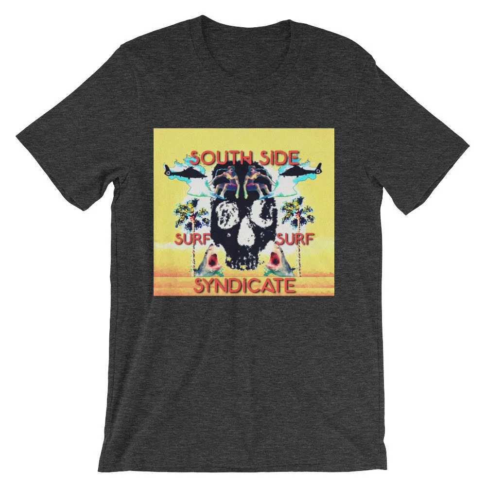 South Side Surf Skull!! Unisex short sleeve t-shirt