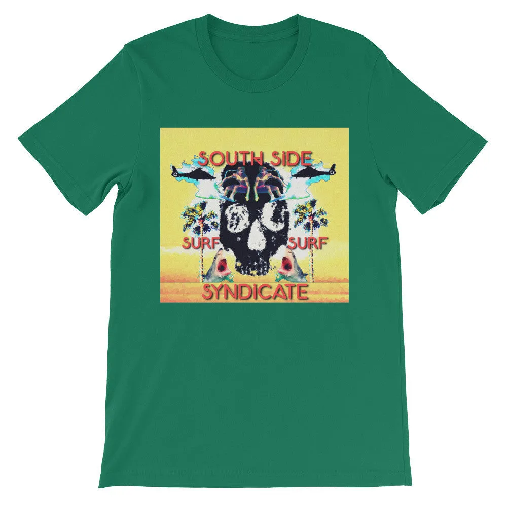 South Side Surf Skull!! Unisex short sleeve t-shirt