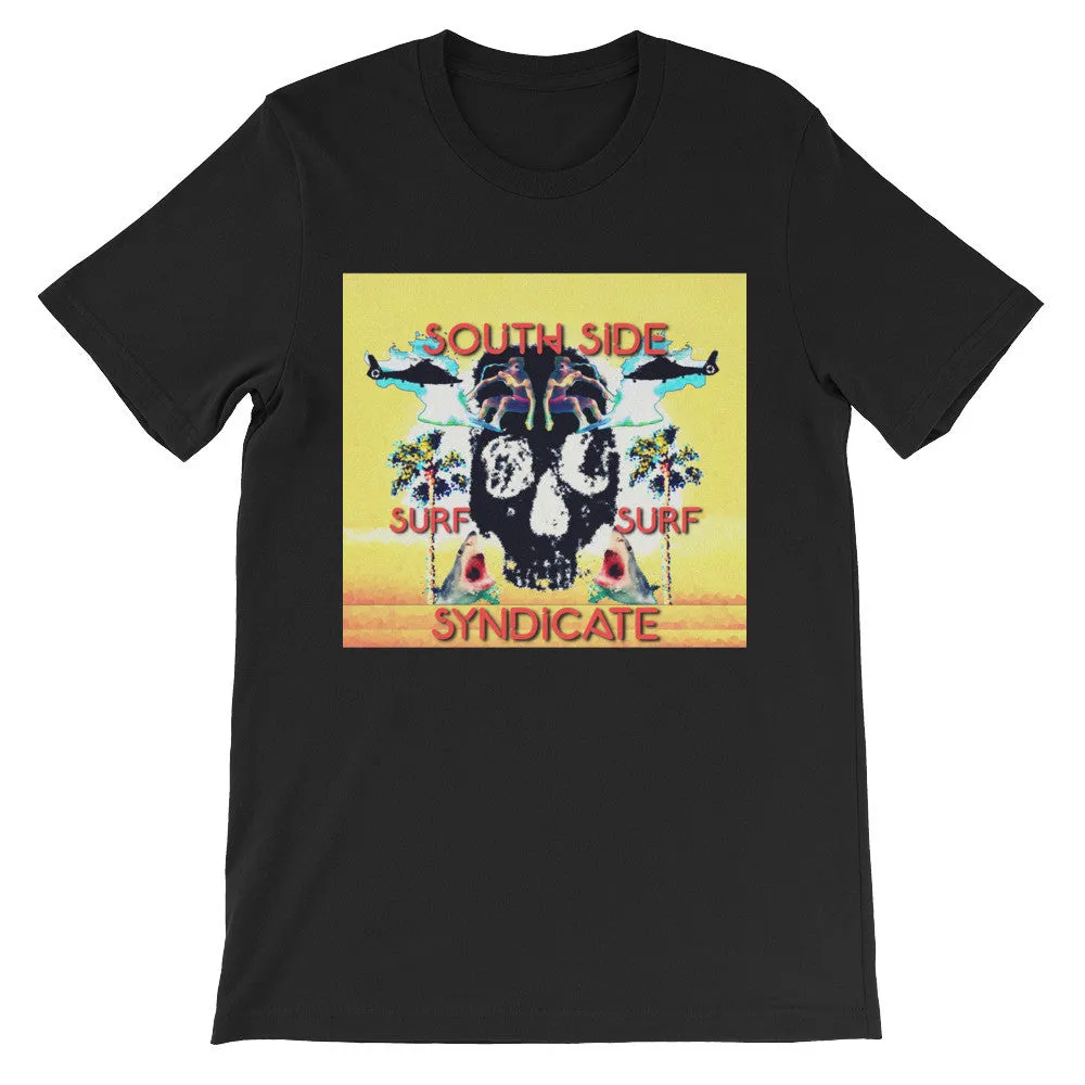 South Side Surf Skull!! Unisex short sleeve t-shirt