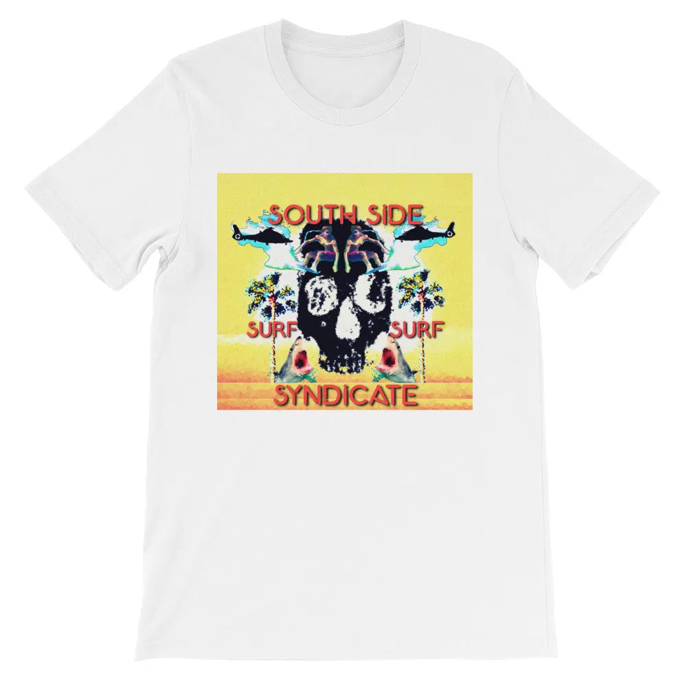 South Side Surf Skull!! Unisex short sleeve t-shirt