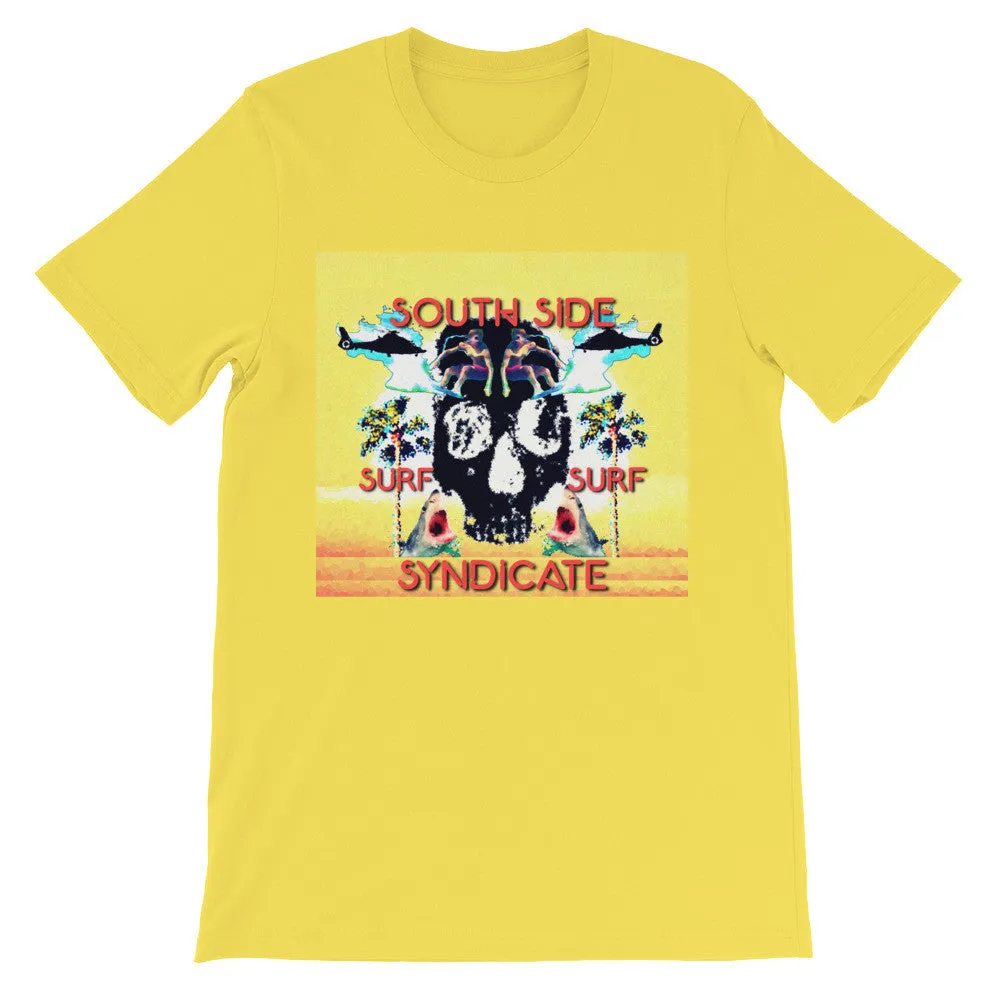 South Side Surf Skull!! Unisex short sleeve t-shirt