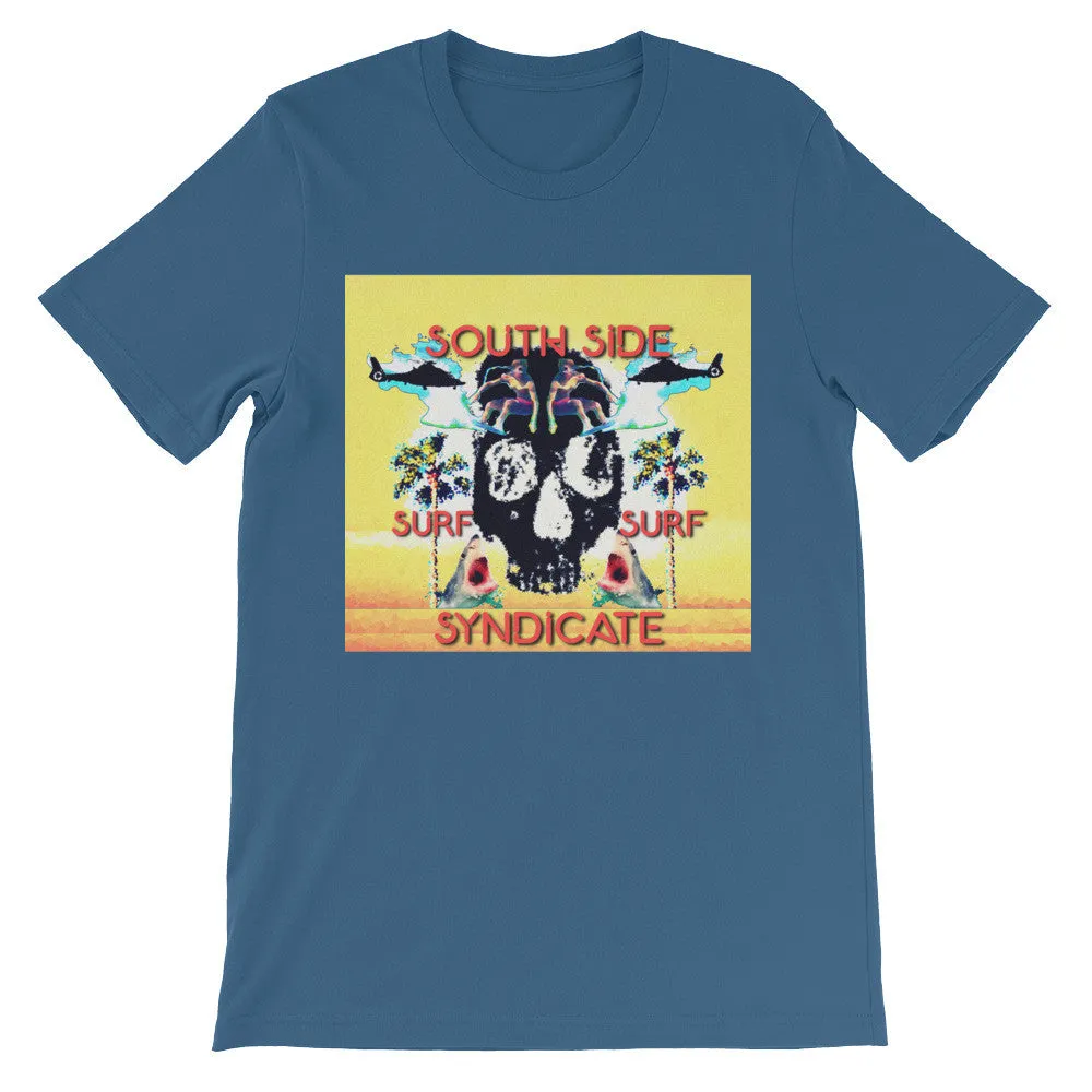 South Side Surf Skull!! Unisex short sleeve t-shirt