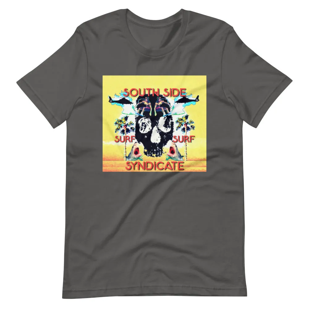 South Side Surf Skull!! Unisex short sleeve t-shirt