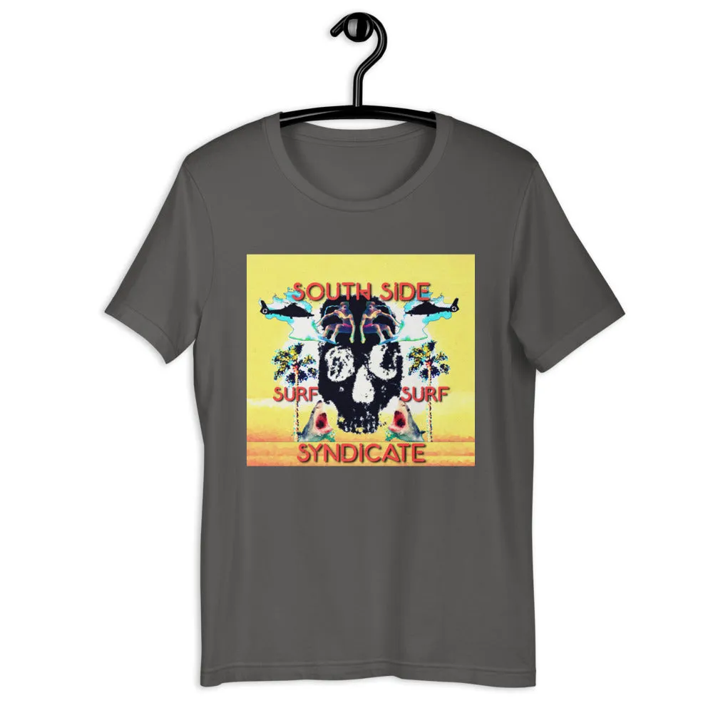 South Side Surf Skull!! Unisex short sleeve t-shirt