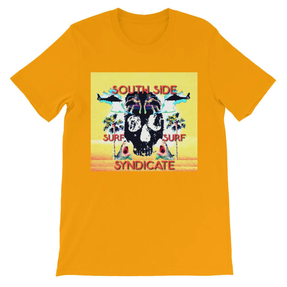 South Side Surf Skull!! Unisex short sleeve t-shirt