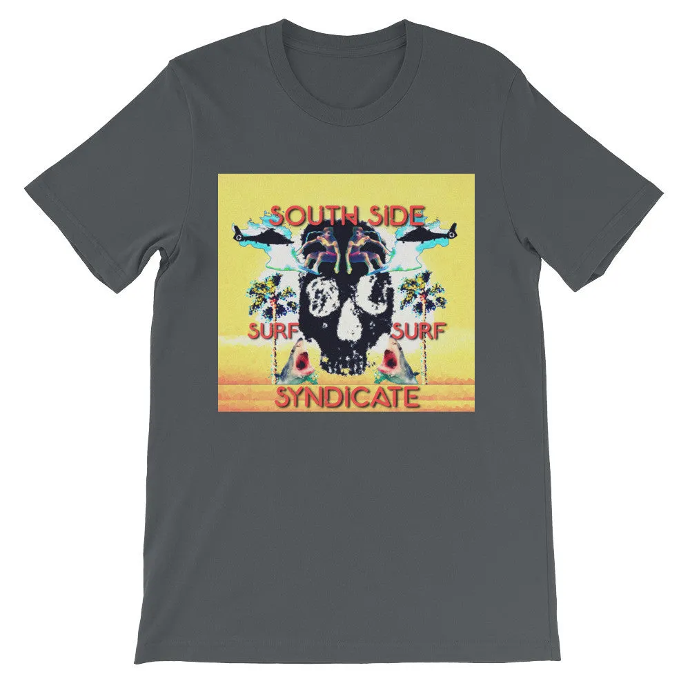 South Side Surf Skull!! Unisex short sleeve t-shirt