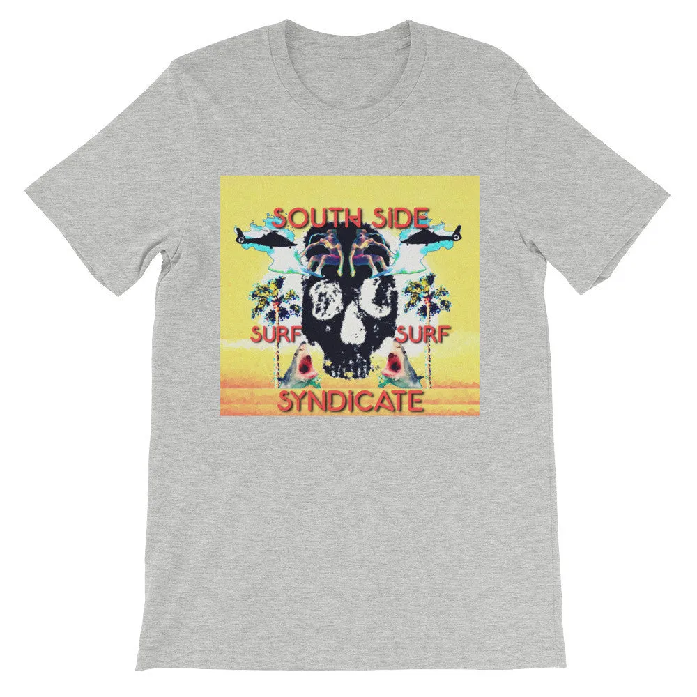 South Side Surf Skull!! Unisex short sleeve t-shirt