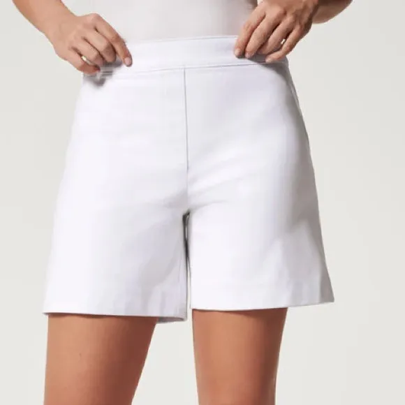 Spanx XL Shorts Silver Linings 6” Polished Ultimate Opacity Classic White NWT