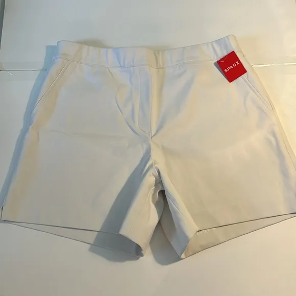 Spanx XL Shorts Silver Linings 6” Polished Ultimate Opacity Classic White NWT
