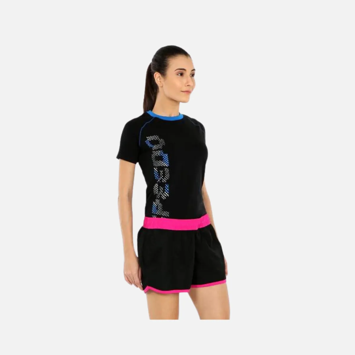 Speedo Water Swim 12-inch Women's Shorts -Black/Electric Pink