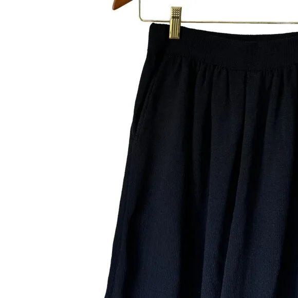 St. John Collection Santana Knit Black Walking Shorts Wide Leg High Rise Classic
