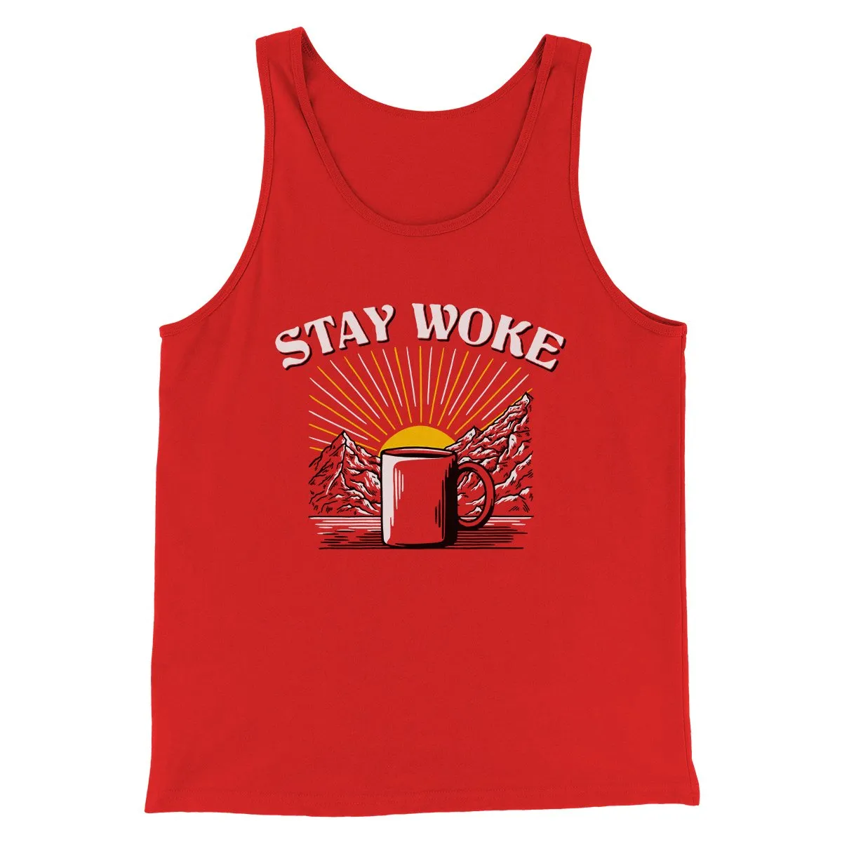 Stay Woke Coffee Funny Men/Unisex Tank
