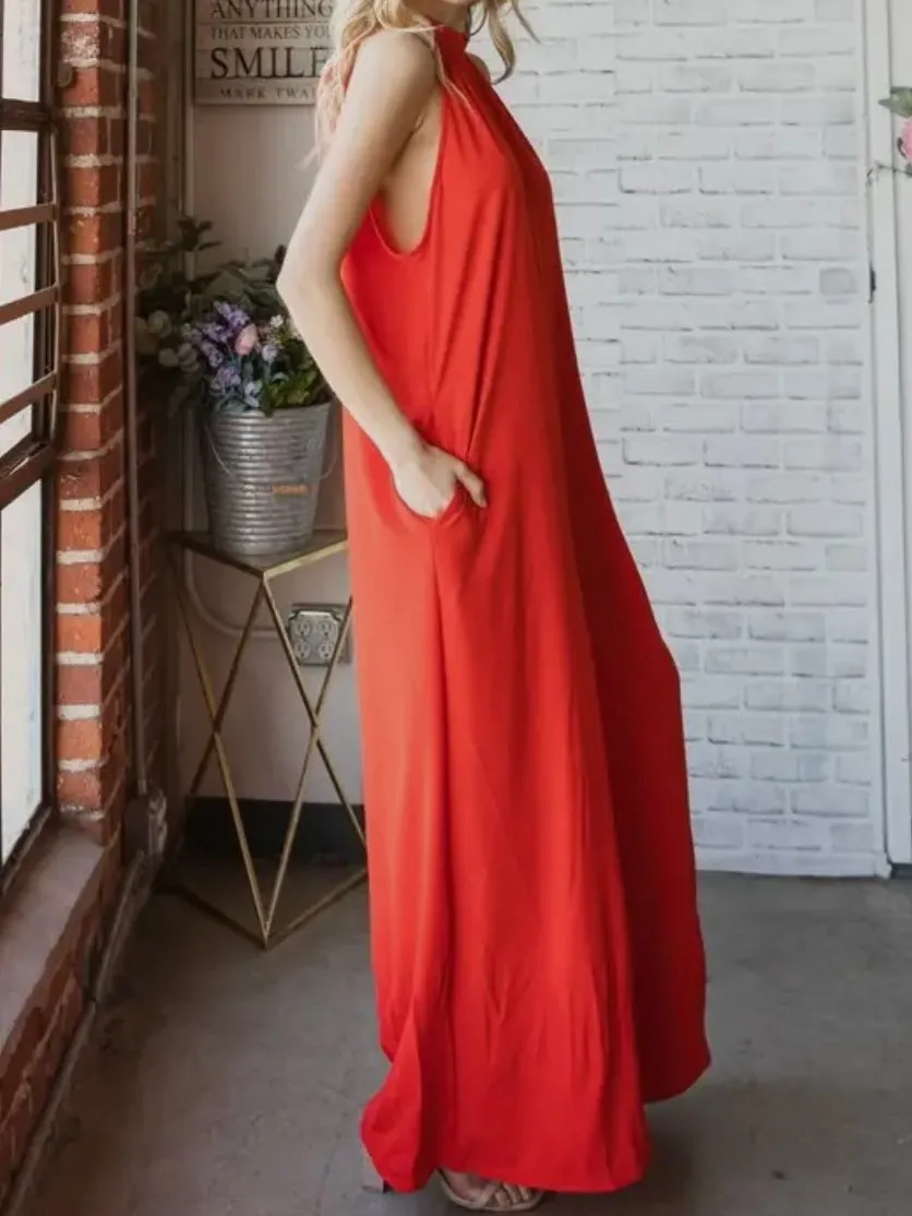Step Aside Jumpsuit: Hot Orange
