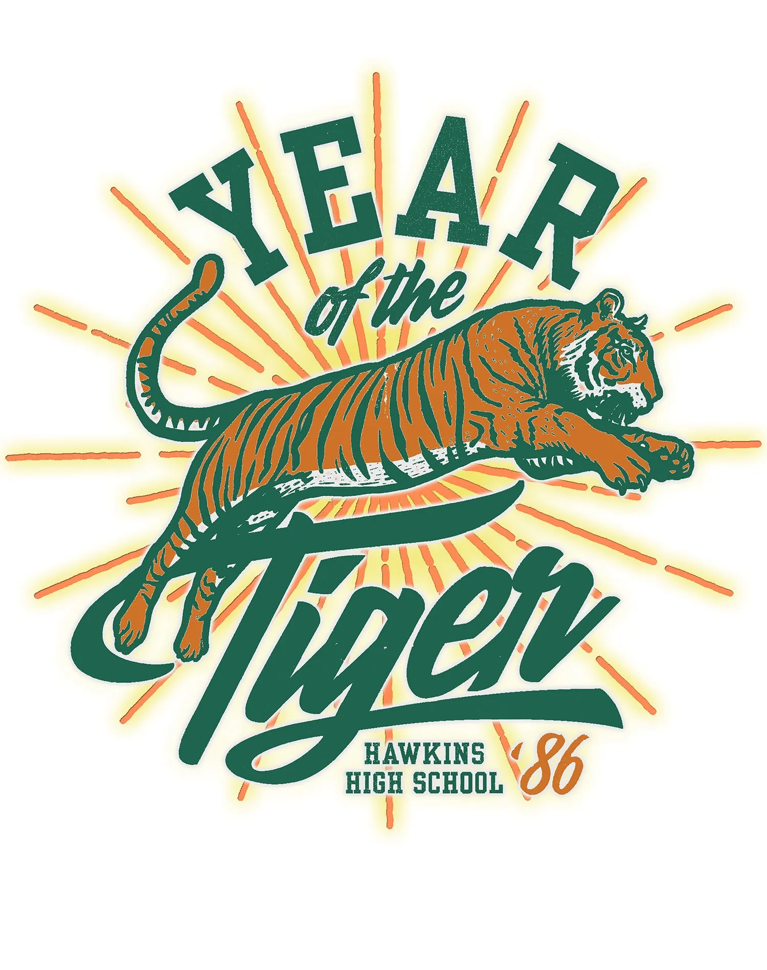 Stranger Things Hawkins High Tigers 1986 Official Women's T-Shirt