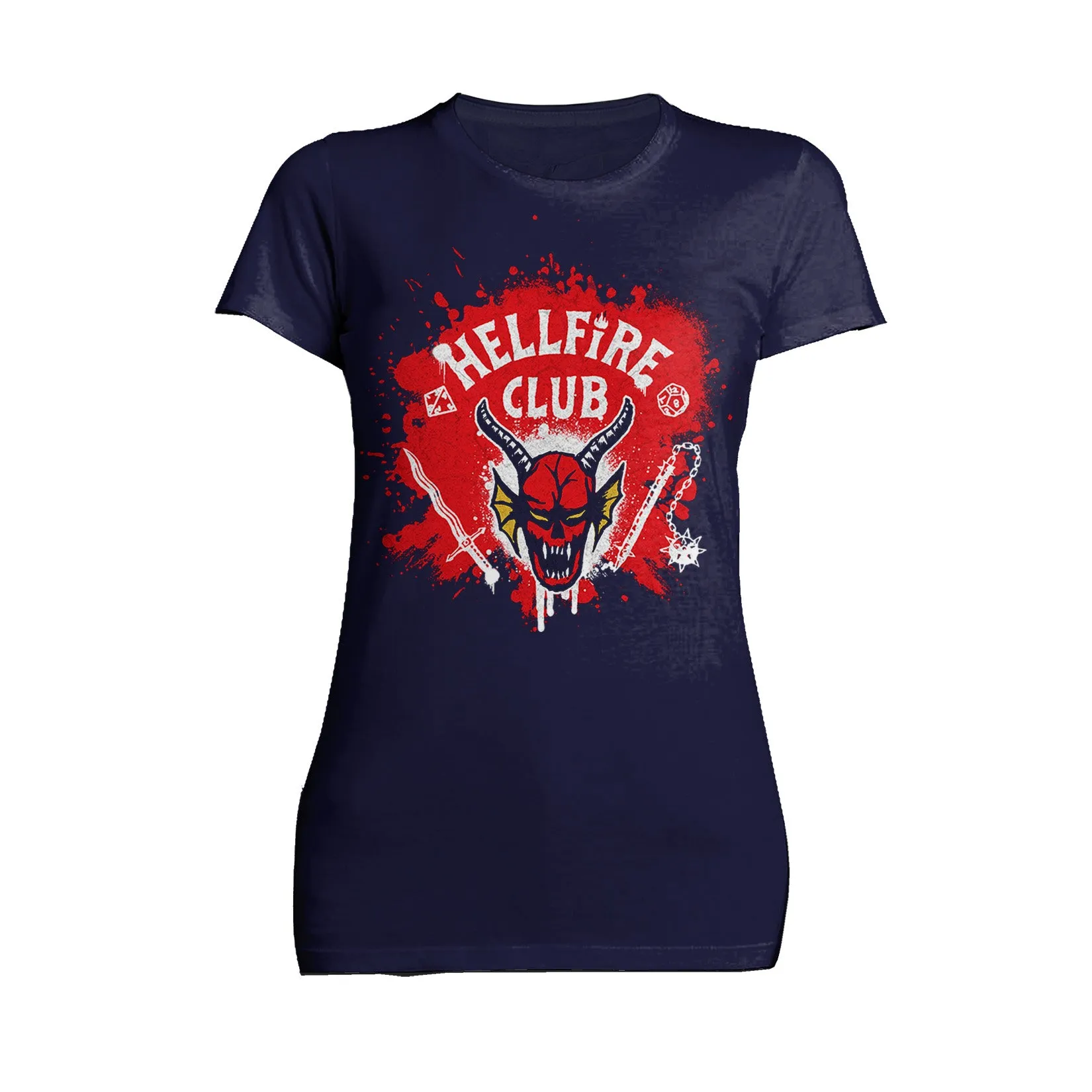 Stranger Things Logo Hellfire Club Graffiti Women's T-Shirt