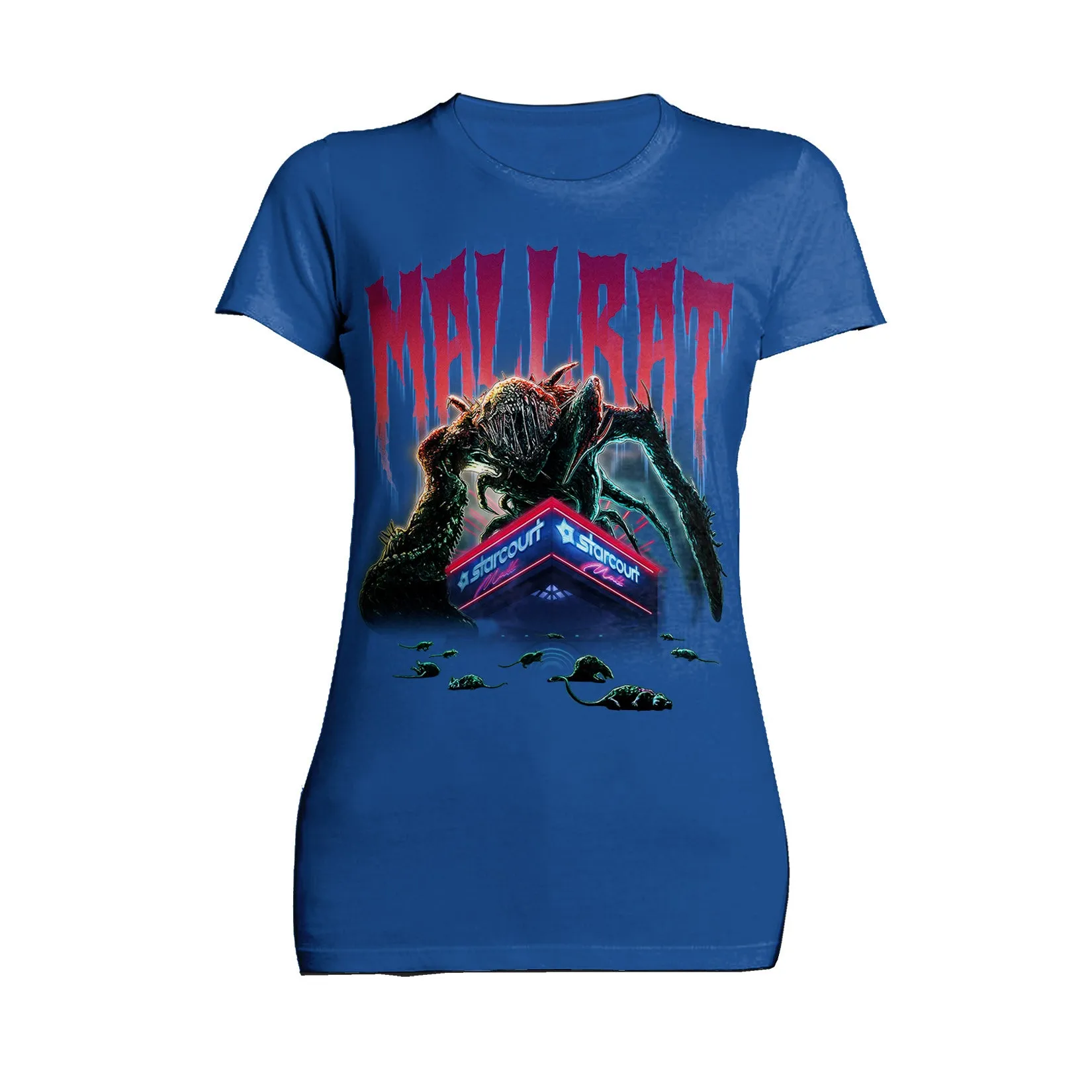 Stranger Things Mind Flayer Mallrat Women's T-Shirt (Black)