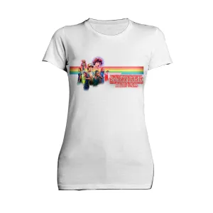 Stranger Things Retro The Party Action Pose Game Over Official Women's T-Shirt