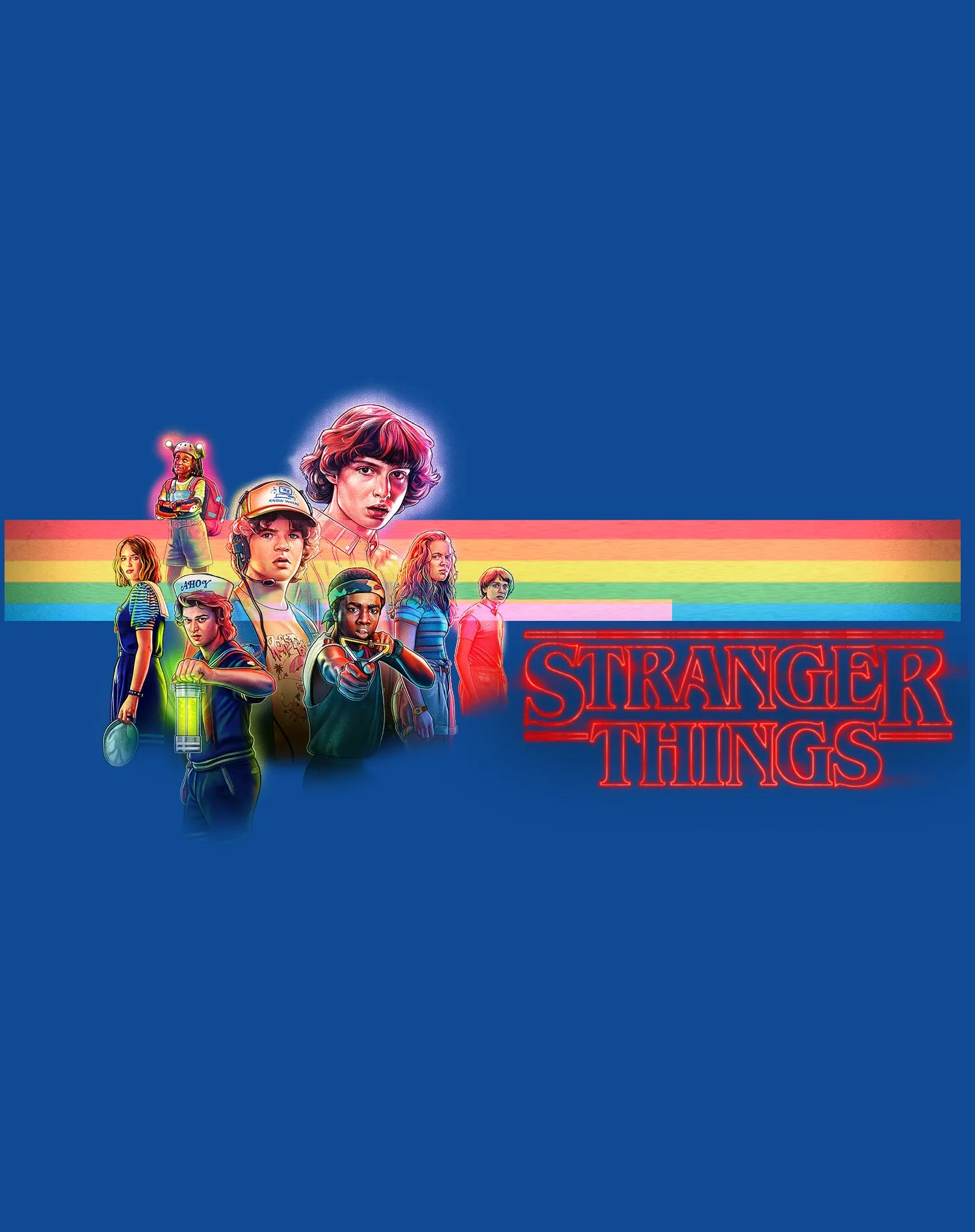 Stranger Things Retro The Party Action Pose Game Over Official Women's T-Shirt