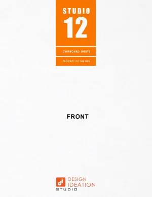 Studio 12 Chipboard Sheets. 8.5" x 11". WHITE. STANDARD .022"