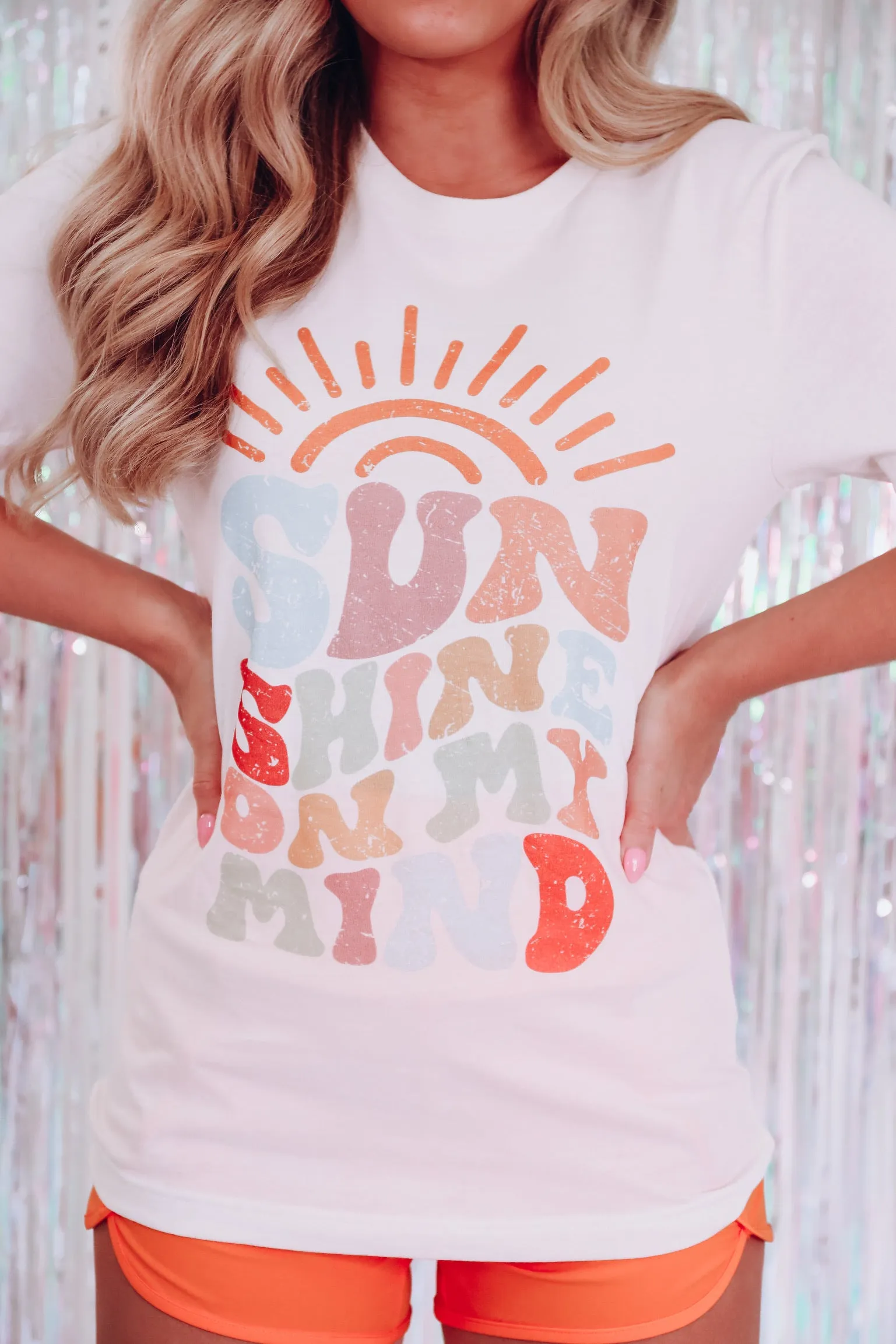 Sunshine On My Mind Graphic Tee - Vintage White