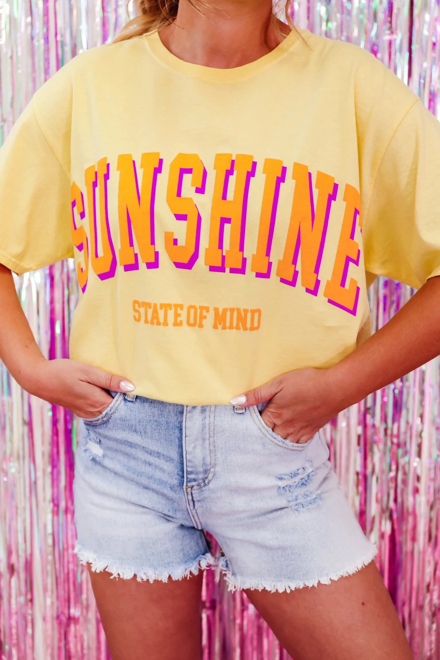 Sunshine State Of Mind Graphic Tee - Yellow