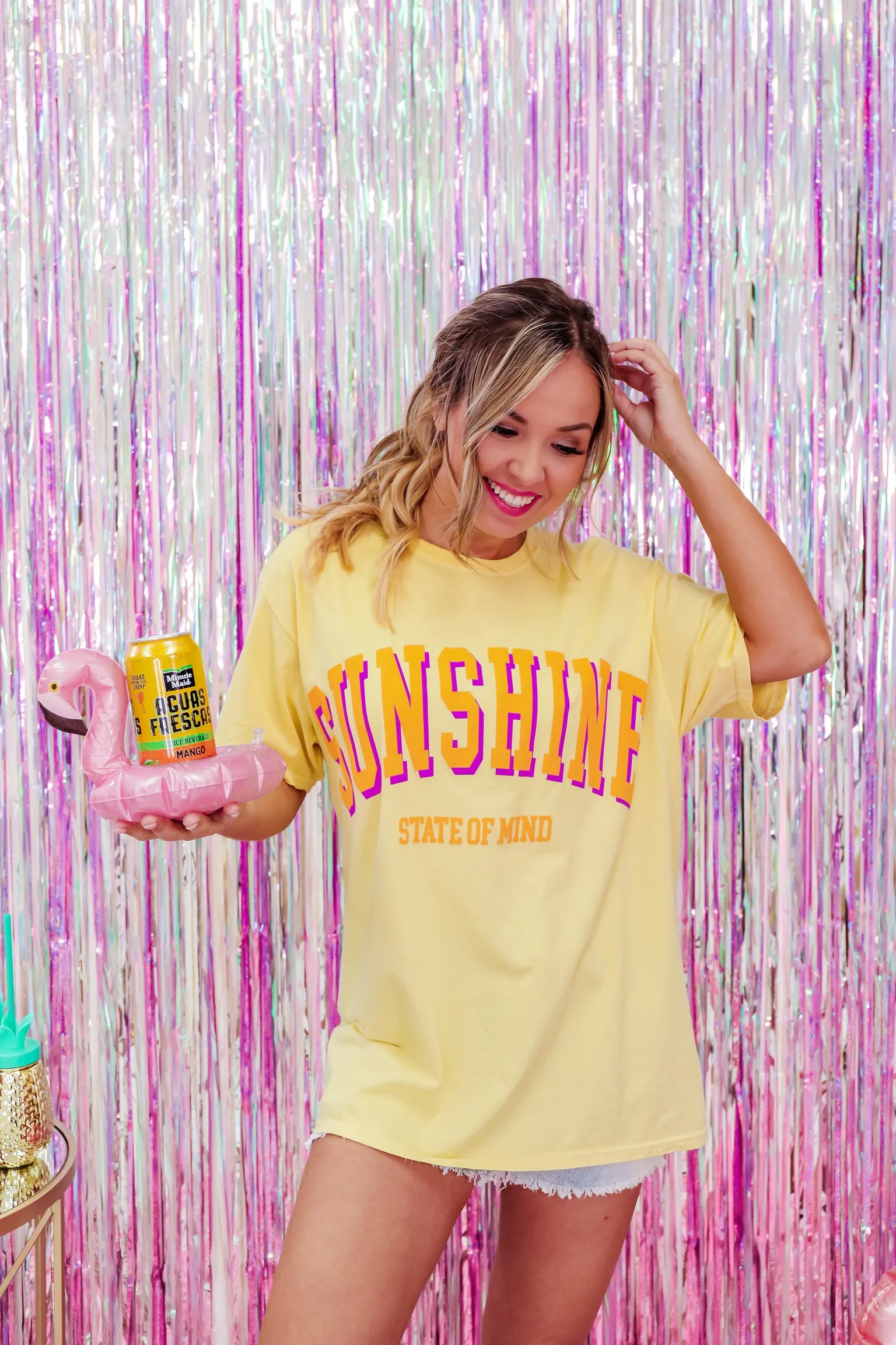 Sunshine State Of Mind Graphic Tee - Yellow