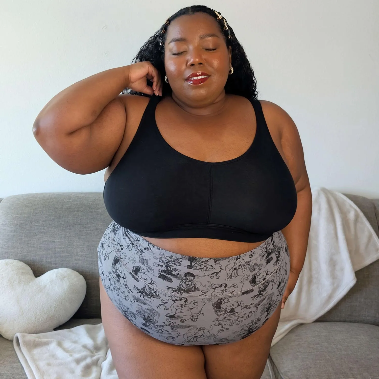 Super High Waist Panties - Passion au Jardin - L'Amour Noir
