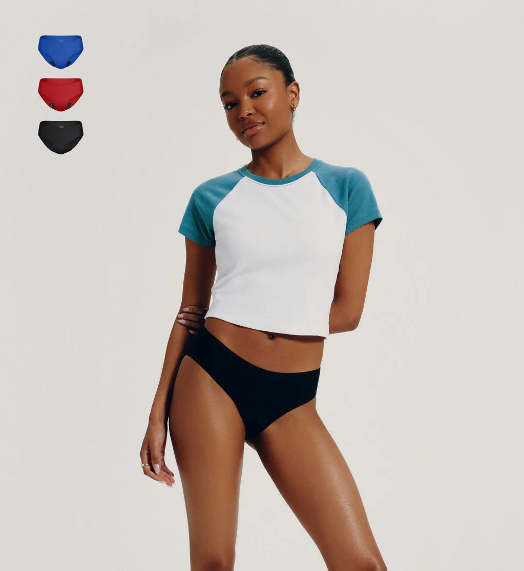 Super Leakproof® No-Show Underwear Bikini 3-Pack